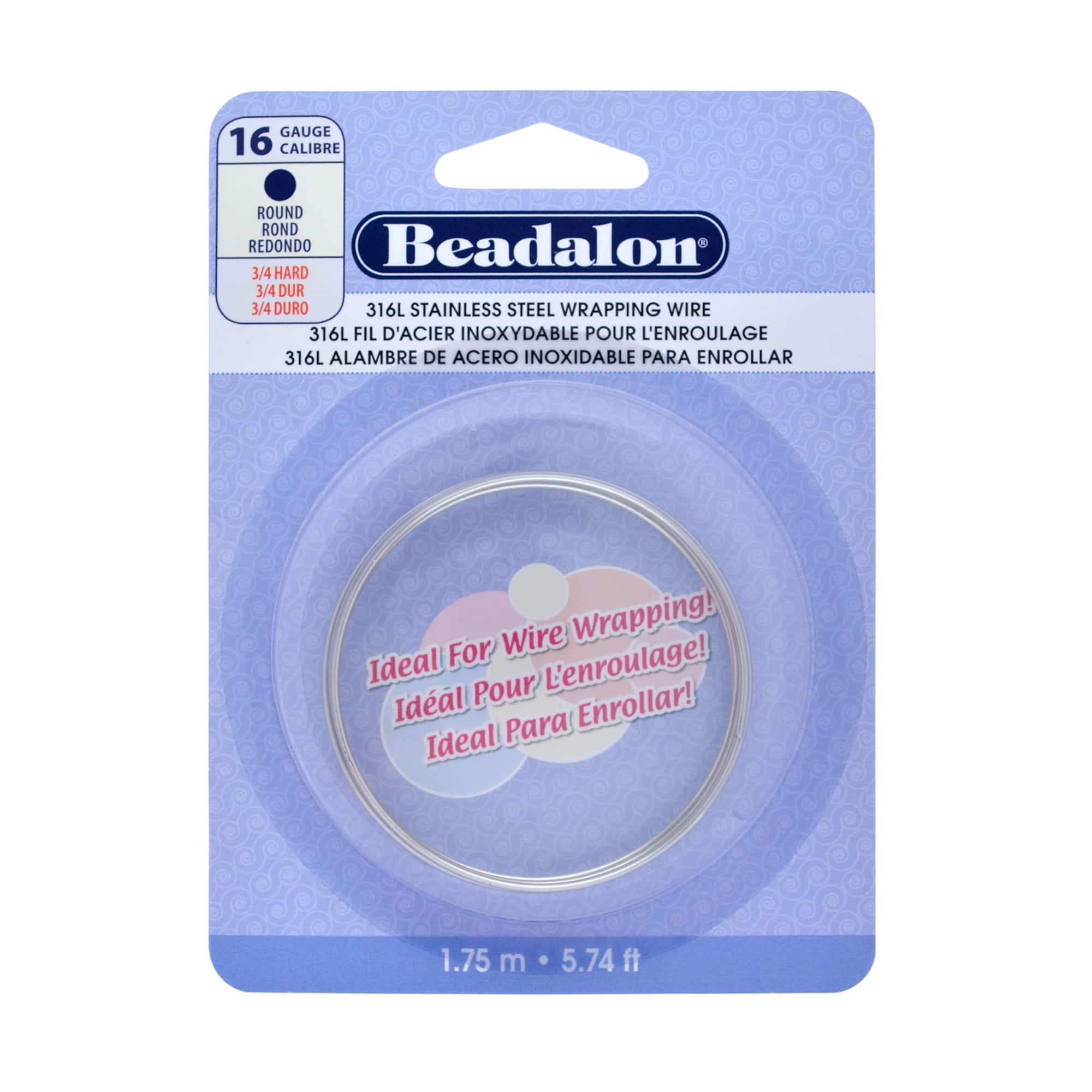 Beadalon® Gauge Round 316L Stainless Steel Wrapping Wire